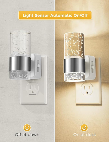 L LOHAS LED Night Light, Dimmable Night Lights Plug into Wall, Acrylic - Image 2
