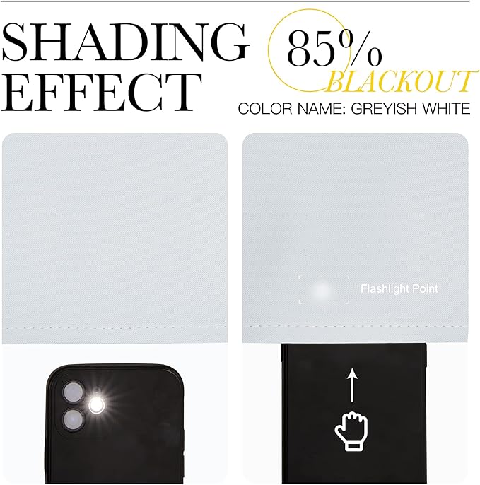 NICETOWN Greyish White Window Curtain Panels - Image 4