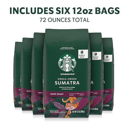 Starbucks Whole Coffee Beans, Dark Roast Hot or Iced Coffee, Single-Origin - Image 2