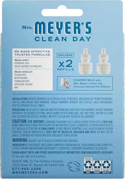 MRS. MEYER'S CLEAN DAY Scented Oil Refills, Rain Water, contains 2 .67 fl oz - Image 2