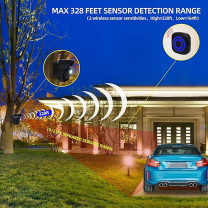 Shaogax Driveway Alarm-328ft Long Range Wireless Driveway Alarm Weatherproof - Image 4