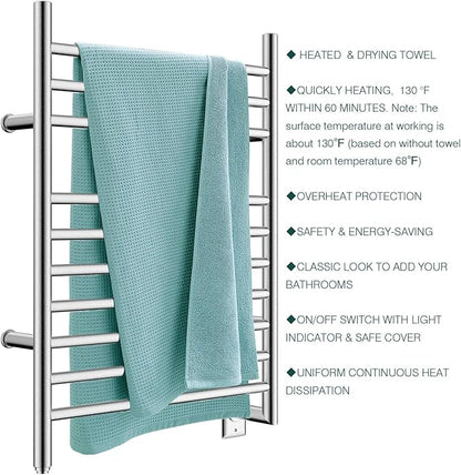 HEATGENE Towel Warmer Wall-Mounted Hardwired Heated Towel Rack Hot Towel Bar - Image 4