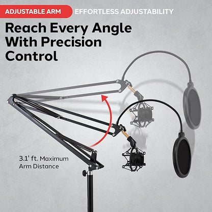 Pyle Microphone Boom Suspension Stand - Image 2