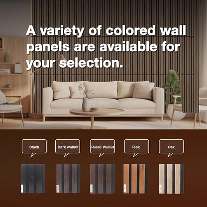NeatiEase Wood Panels for Wall Color Samples Pack, Soundproof Wood Slat Wall - Image 2