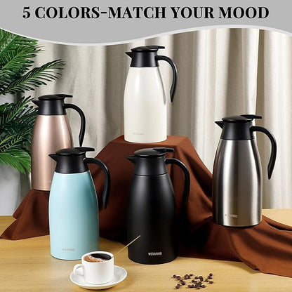 68 Oz Thermal Coffee Carafe, Stainless Steel Insulated Vacuum coffee crafts to - Image 5