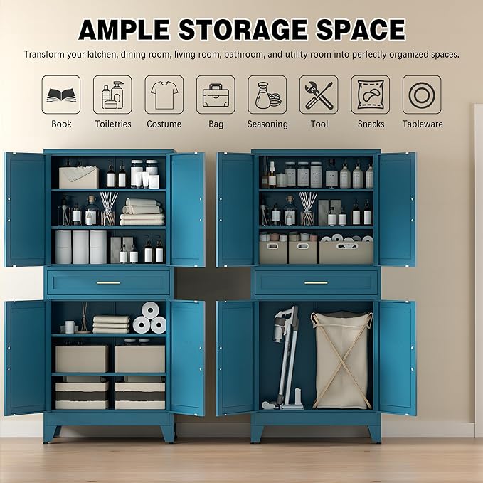 COFaR Farmhouse Storage Kitchen Pantry Cabinet - Image 9