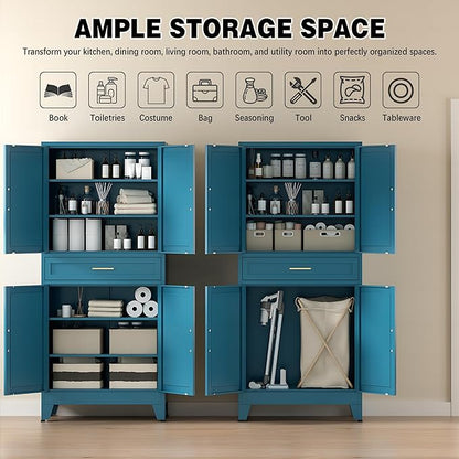 COFaR Farmhouse Storage Kitchen Pantry Cabinet - Image 9