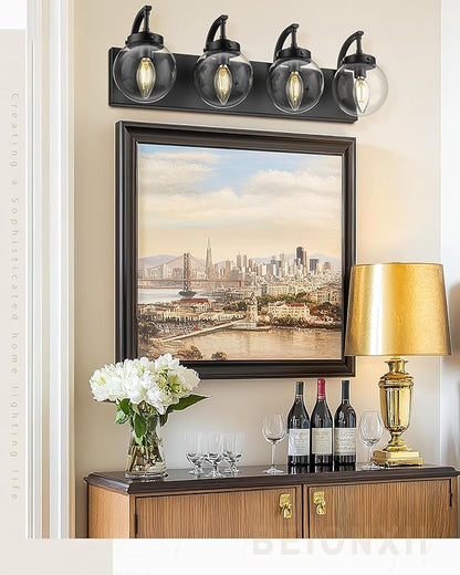 Beionxii 4-Light Bathroom Light Fixtures, Modern Vanity Lighting Fixtures Over - Image 6