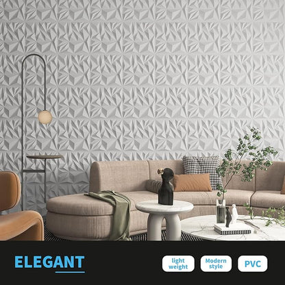 Art3d 33-Pack 3D Wall Panels for Interior Wall Decor, Modern Diamond Textured - Image 3