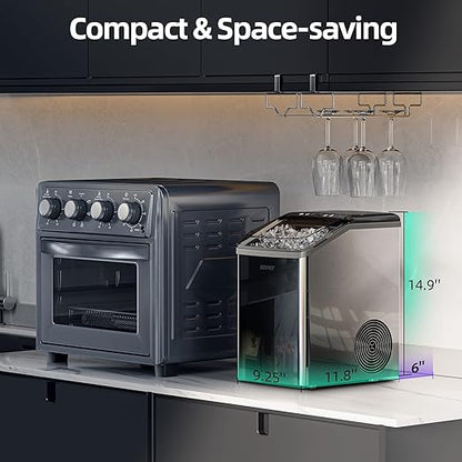 Nugget Ice Makers Countertop, Soft Pebble Ice Machine, Chewable Crushed Pellet - Image 6