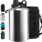 Insulated Gallon Jug with Handle, One Gallon, 128oz Stainless Steel, Large by Kerilyn