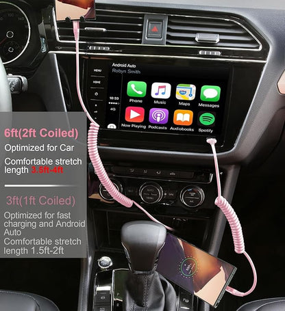 USB C to C Cable 6FT, CarPlay iPhone USB-C Cable/Android Auto USB C Cord - Image 4