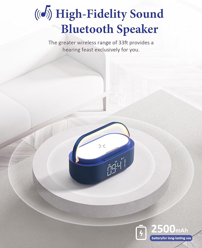 COLSUR Bluetooth Speaker Alarm Clock - Image 2