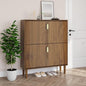 Smuxee Shoe Cabinet with 2 Flip Drawers, 31.5" Walnut Hidden Shoe Storage by Smuxee