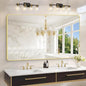 55"x36" Gold Bathroom Mirror, Large Rectangle Mirror, Rectangular Wall Mirror by WelcometoCIVENO