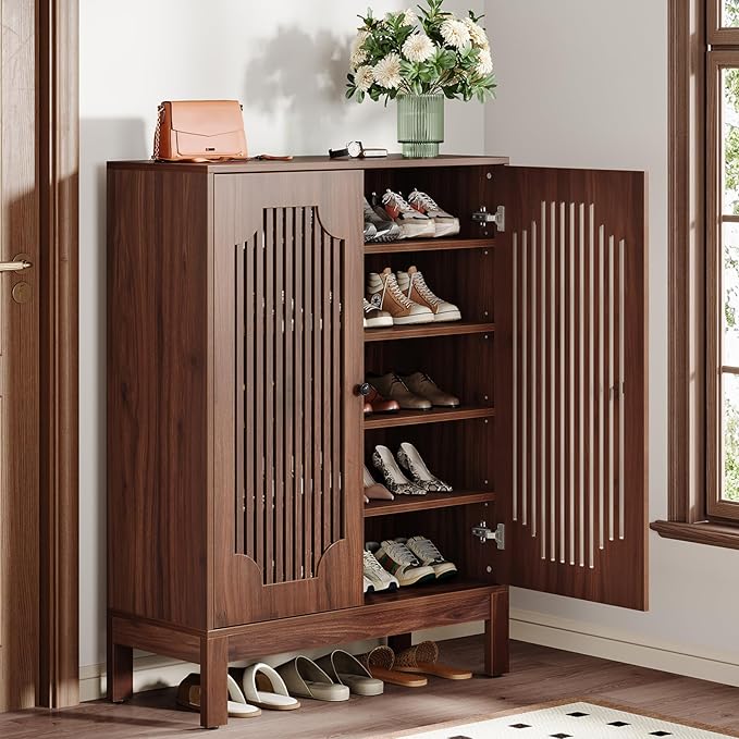 Tribesigns Shoe Cabinet with Doors, 5-Tier Shoe Storage Cabinet with Adjustable by Tribesigns