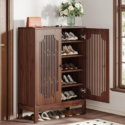 Tribesigns Shoe Cabinet with Doors, 5-Tier Shoe Storage Cabinet with Adjustable by Tribesigns