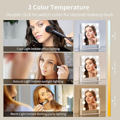 Vanity Mirror with Lights, Makeup Mirror with Lights, 3 Color Lighting Modes - Image 2