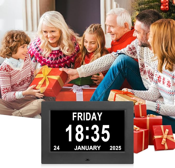 Irednolw Black Clock with Day and Date - Image 9