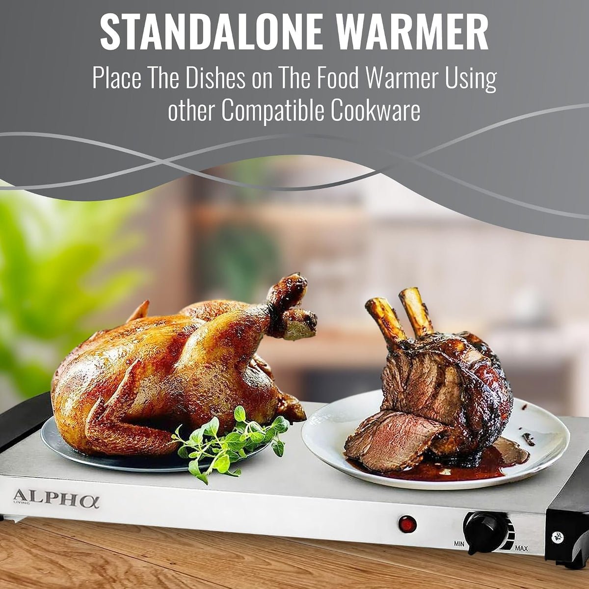 Alpha Living 3x2.5 QT Food Warmers for Parties Buffet Servers and Warmers – P...