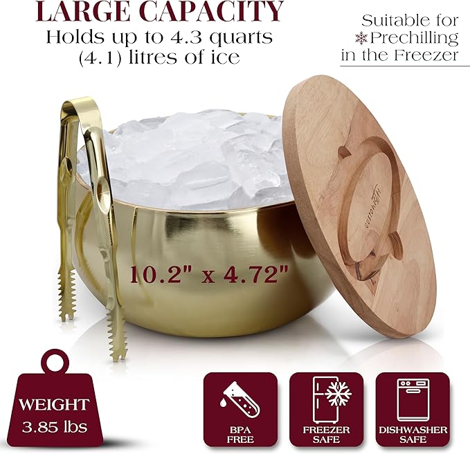 Gusto Nostro 4.1L Insulated Ice Bucket - Image 3