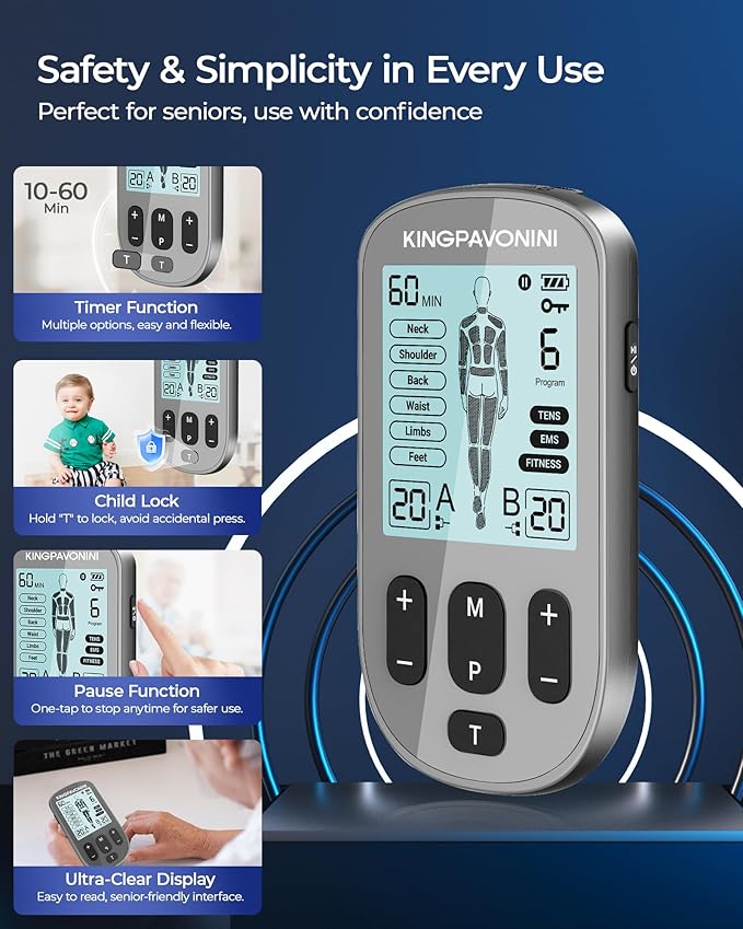 KingPavonini 3-in-1 TENS Unit Muscle Stimulator - Image 7
