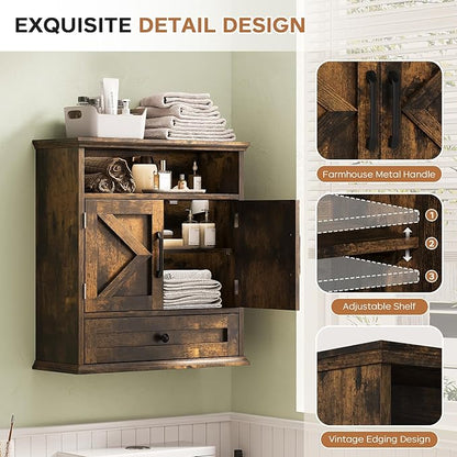 Bathroom Wall Cabinet, Wall Mounted Medicine Cabinet - Image 4
