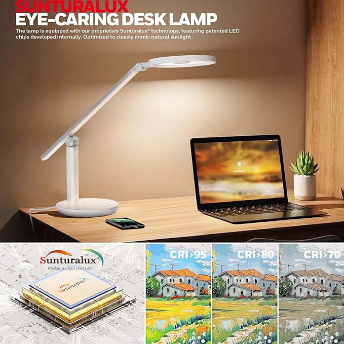 Honeywell Desk Lamp for Home Office, H6 Sunturalux™ Eye-Caring Led Desk Light - Image 4
