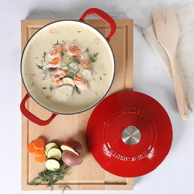 Martha Stewart Gatwick 4 Quart Enamel Cast Iron Dutch Oven - Image 10