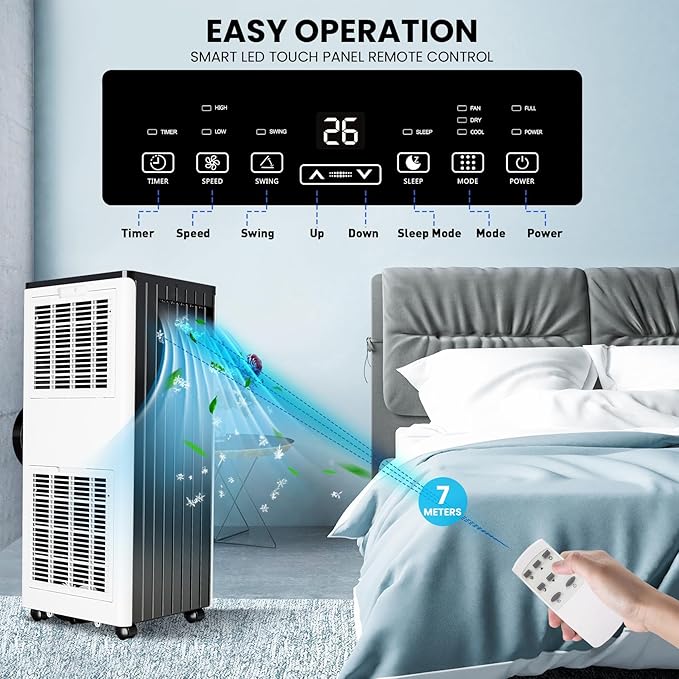 Portable Air Conditioners, 8000 BTU Cooling Capacity - Image 6
