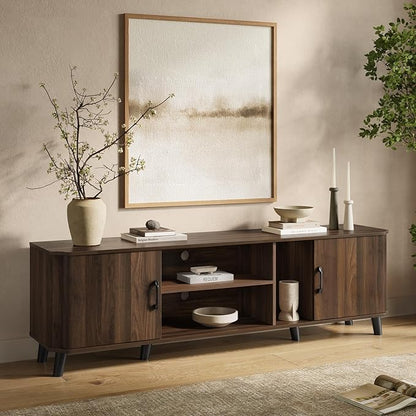 LuxenHome 70 Inch TV Stand, Mid Century Modern TV Stands - Image 8
