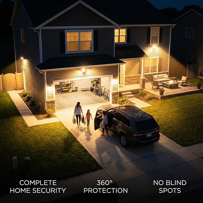 XXBSAZ 100W LED Flood Lights Outdoor, Plug-in & Hardwired Security Lights - Image 6