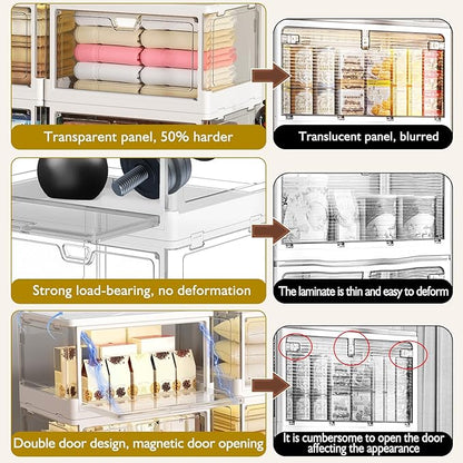 Clear Storage Bin with Lid 3 Pack 【Stackable & Sturdy】 Plastic Multifunctional - Image 8