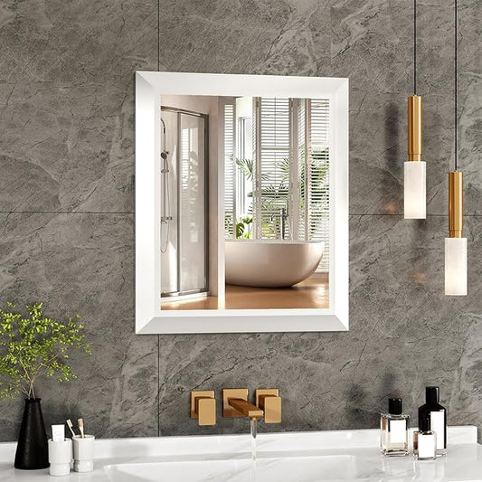SMIROR Matte White Bathroom Mirror by SMIROR