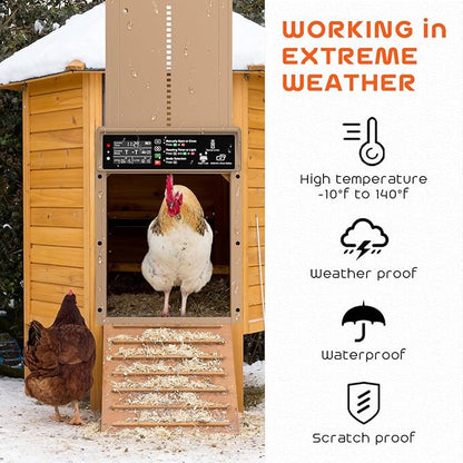 Asfrost Automatic Chicken Coop Door Solar Powered Automatic Chicken Door - Image 4