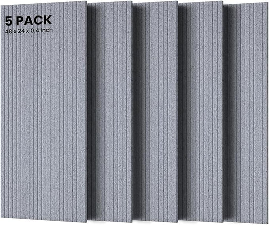 5 Pack Acoustic Panels, Premium Wall Sound Absorbing Panels, Decorative Sound by TO-TH