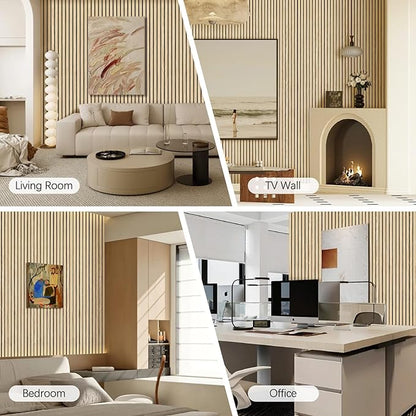 ARMURO Wood Slat Wall Panel 2 PCS - Image 4