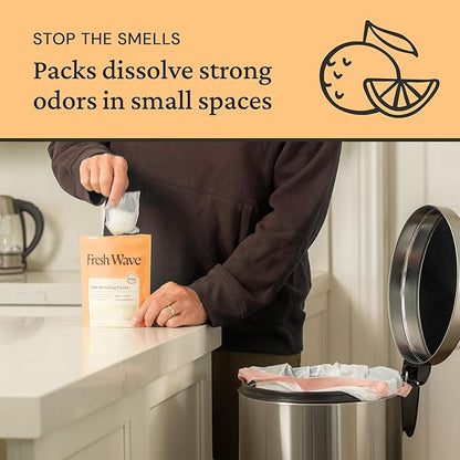 Fresh Wave Orange Odor Eliminating & Deodorizing Packs | Bag of 6 - Image 3