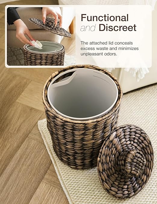 2 Gallons Wicker Waste Basket - Image 5