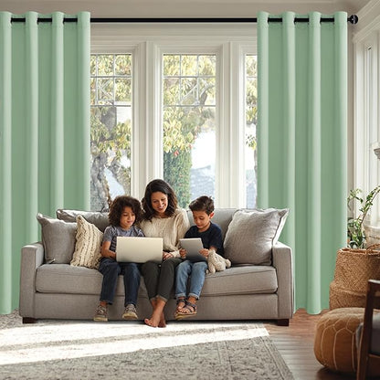 JIUZHEN Aqua Blackout Curtains - Image 3