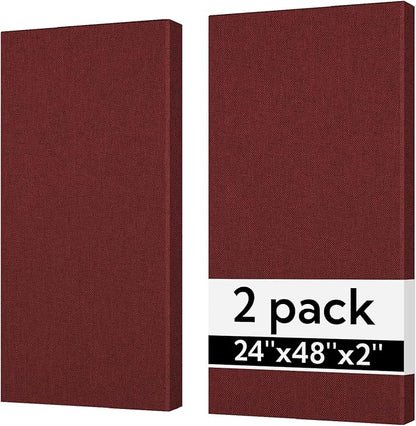 Olanglab Sound Absorbing Acoustic Wall Panels 2 Pack, Large Fabric Wrapped by Olanglab