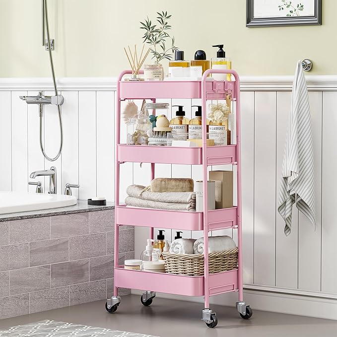 TOOLF 4-Tier Metal Rolling Cart - Image 9