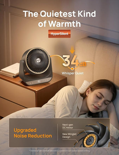 DREO 60° Vertical & 90° Horizontal 3D Oscillating Heating, 12 ft/s Long-Range - Image 6
