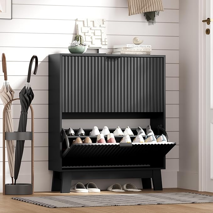 Shoe Cabinet Storage for Entryway by HUANLEGO