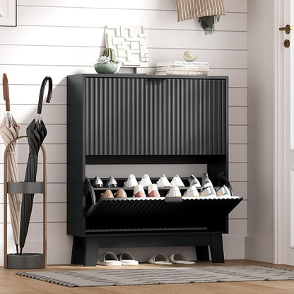 Shoe Cabinet Storage for Entryway by HUANLEGO