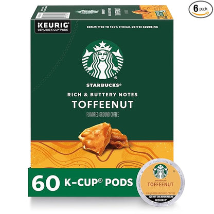 Starbucks K-Cup Coffee Pods, Flavored Hot or Iced Coffee, 60 Keurig Pods by StarbucksbyNespresso