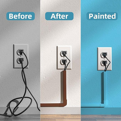 Wire Hider, 157in Delamu Cord Hider Wall, Paintable Wire Covers - Image 4