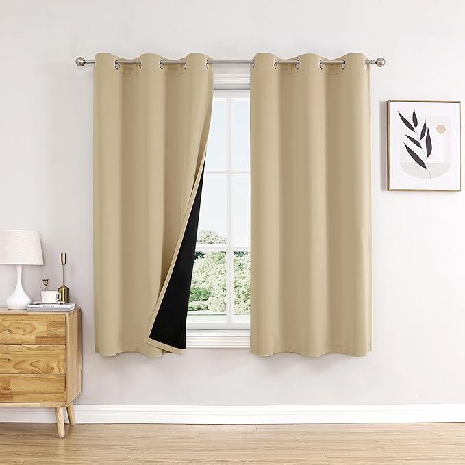 ChrisDowa 100% Blackout Curtains 63 inch Long by ChrisDowa