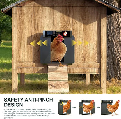 CKAIJHIEG Chicken Coop Door, Automatic Chicken Coop Door Opener, Large LCD - Image 6