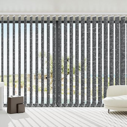 Blindify Motorized Vertical Blinds, Light Filtering Sliding Door Shades - Image 2